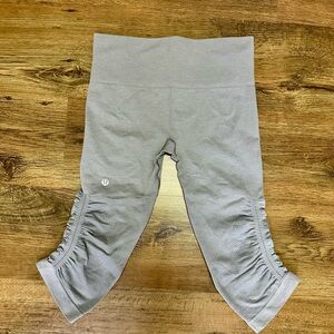lululemon In The Flow Light Gray Leggings Size 4